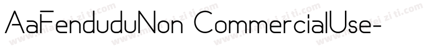 AaFenduduNon CommercialUse字体转换